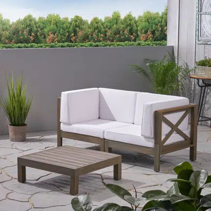 Solid Wood 2 - Person Seating Group with Cushions | Wayfair North America