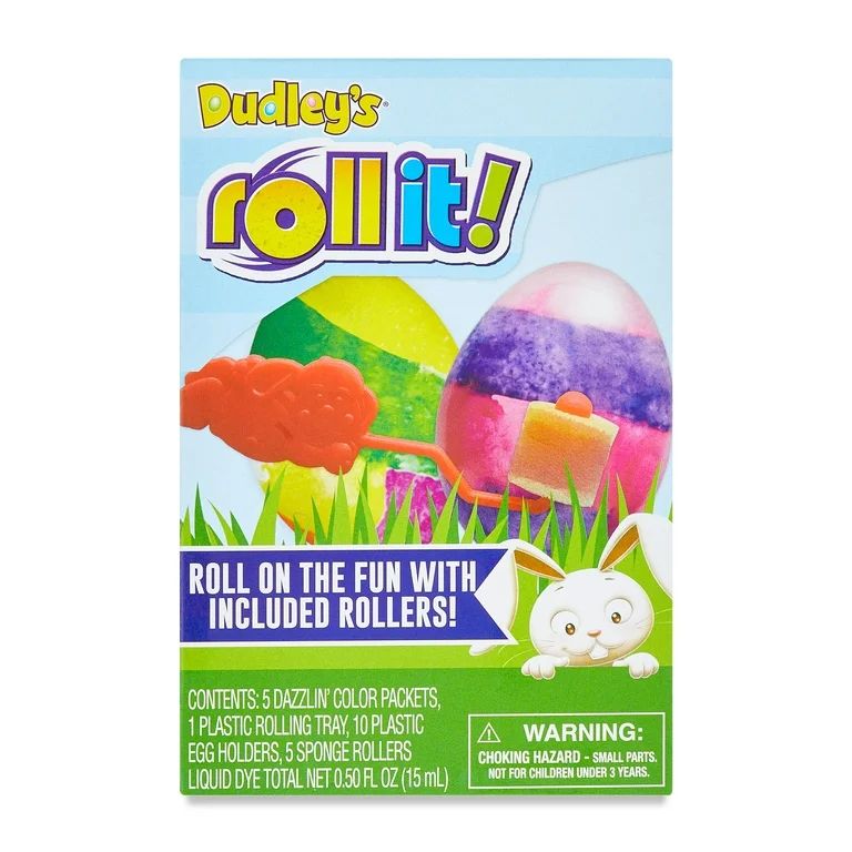 Dudley's Roll It Egg Decorating Kit, Easter, 5 Colors, Egg Dye, Adult Supervision, | Walmart (US)