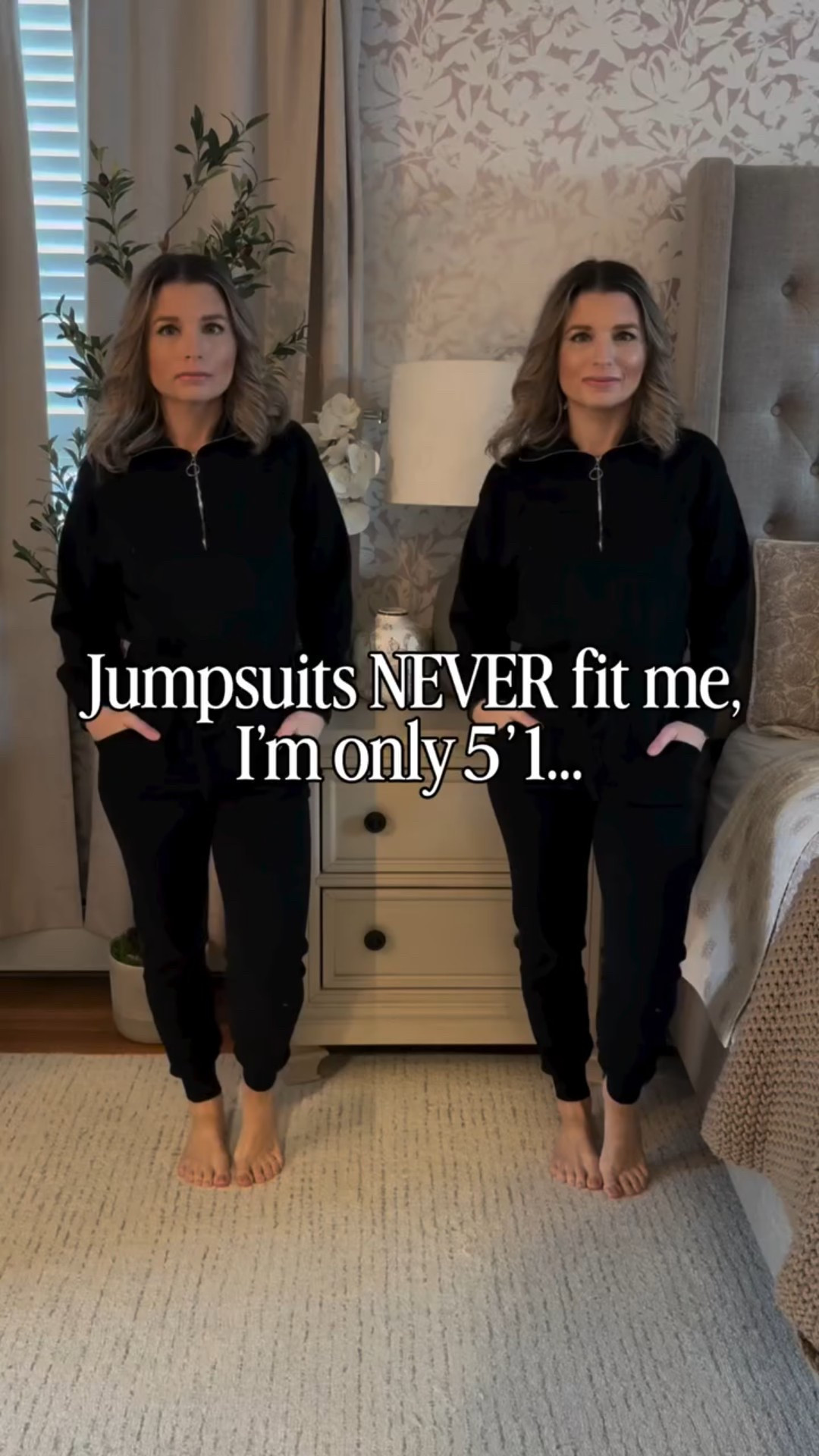 Favorite jumpsuit is finally back in stock!!! Comment SHOP for a 🔗! 🖤 

Trudy35 at checkout for 35% off! 

#petitestyle #petitelounge #loungewear #whattowear #styling outfitinspo ootd grwm styling prespring cozy comfy petite friendly