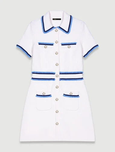 Short terry knit dress | Maje US