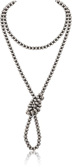 Navajo Pearl Necklace Long Western Jewelry for Women Cowgirl Vintage Beaded Pearl Necklaces | Amazon (US)