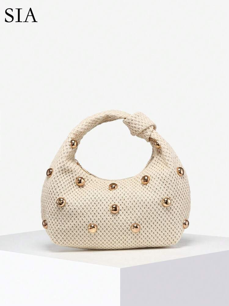 Bolso Beige tachas doradas | SHEIN