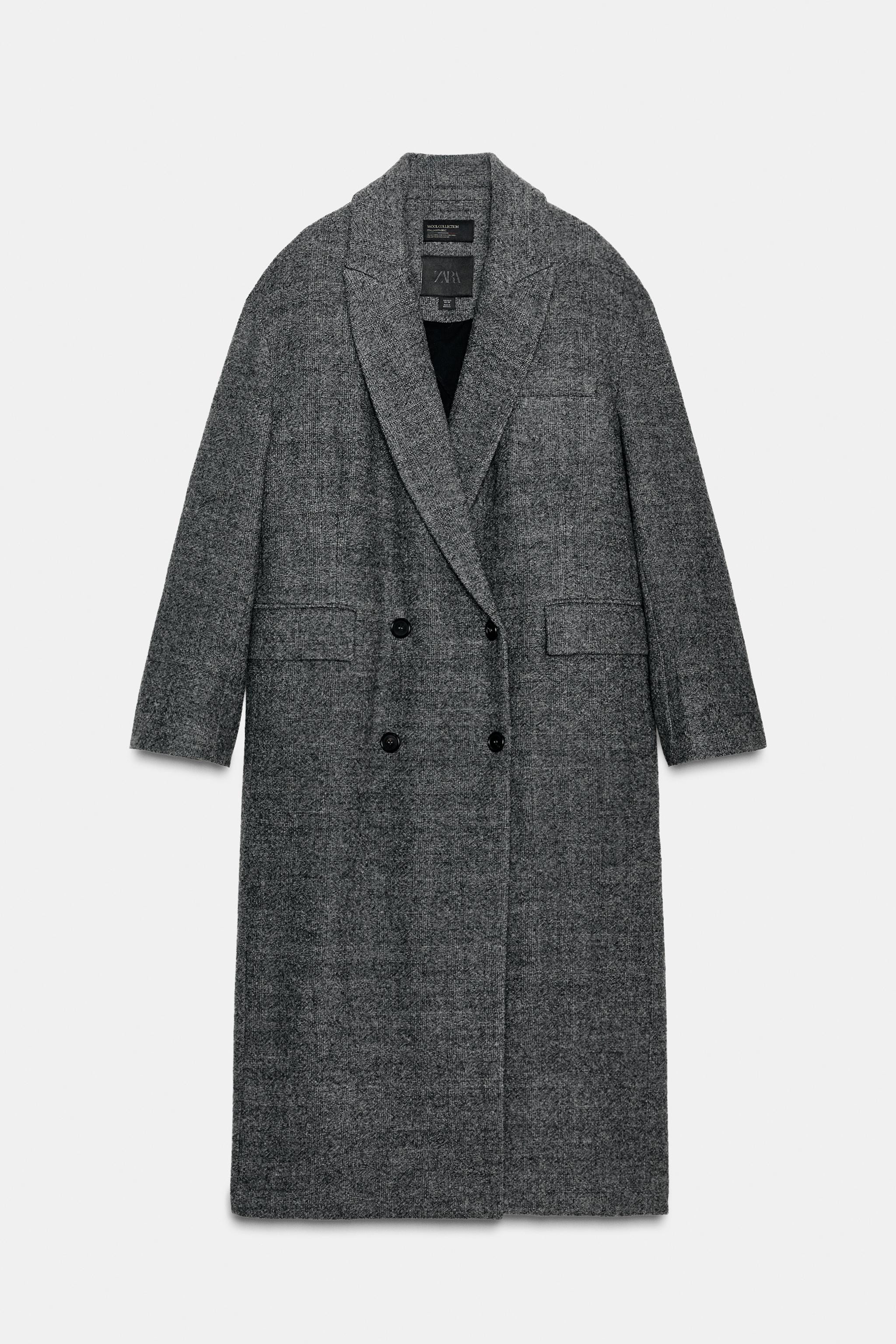 100% WOOL PLAID COAT ZW COLLECTION LIMITED EDITION | Zara US