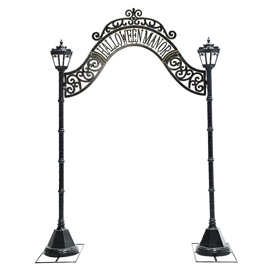 Haunted Living 8-ft Lighted Animatronic Halloween Manor Archway | Lowe's