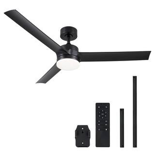 52 in. Indoor Black 6-Speed Standard Ceiling Fan with 3000K/4500K/6500K Adjustable White LED Ligh... | The Home Depot