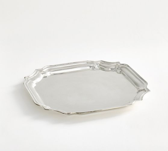 LoveShackFancy Silver Champagne Serving Tray | Pottery Barn (US)