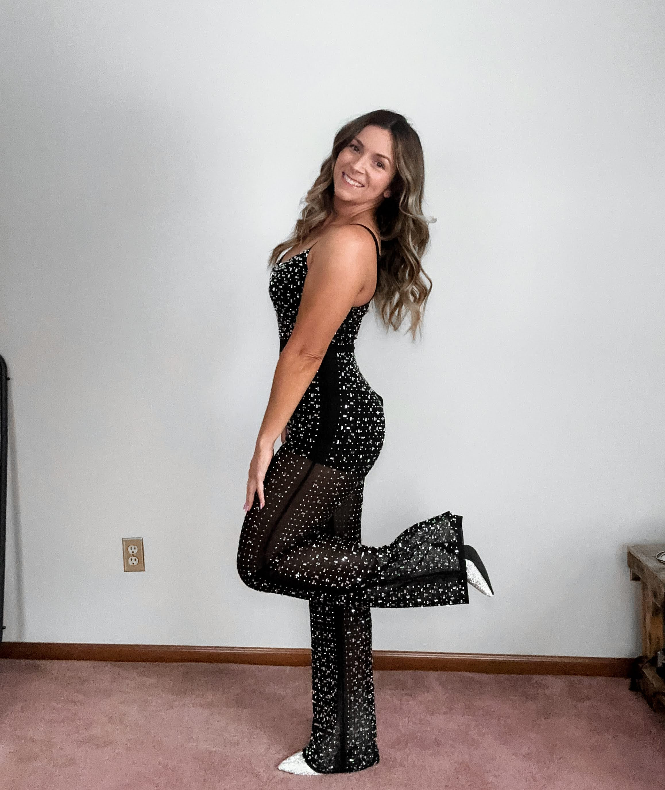 Obsessed with this glam jumpsuit moment — perfect for date night, holiday parties, or girls’ night out. #ShopMyLook #LTKFashion  

 #LTKHoliday
