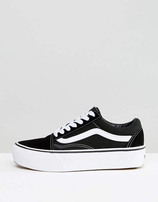 Vans – Old Skool – Plateau-Sneaker in Schwarz und Weiß | ASOS DE