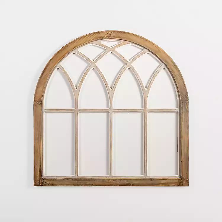 Natural Weathered Wood Window Arch Plaque | Kirkland's Home