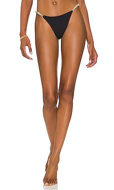 Vix Swimwear Kanti Cheeky Bikini Bottom in Black from Revolve.com | Revolve Clothing (Global)