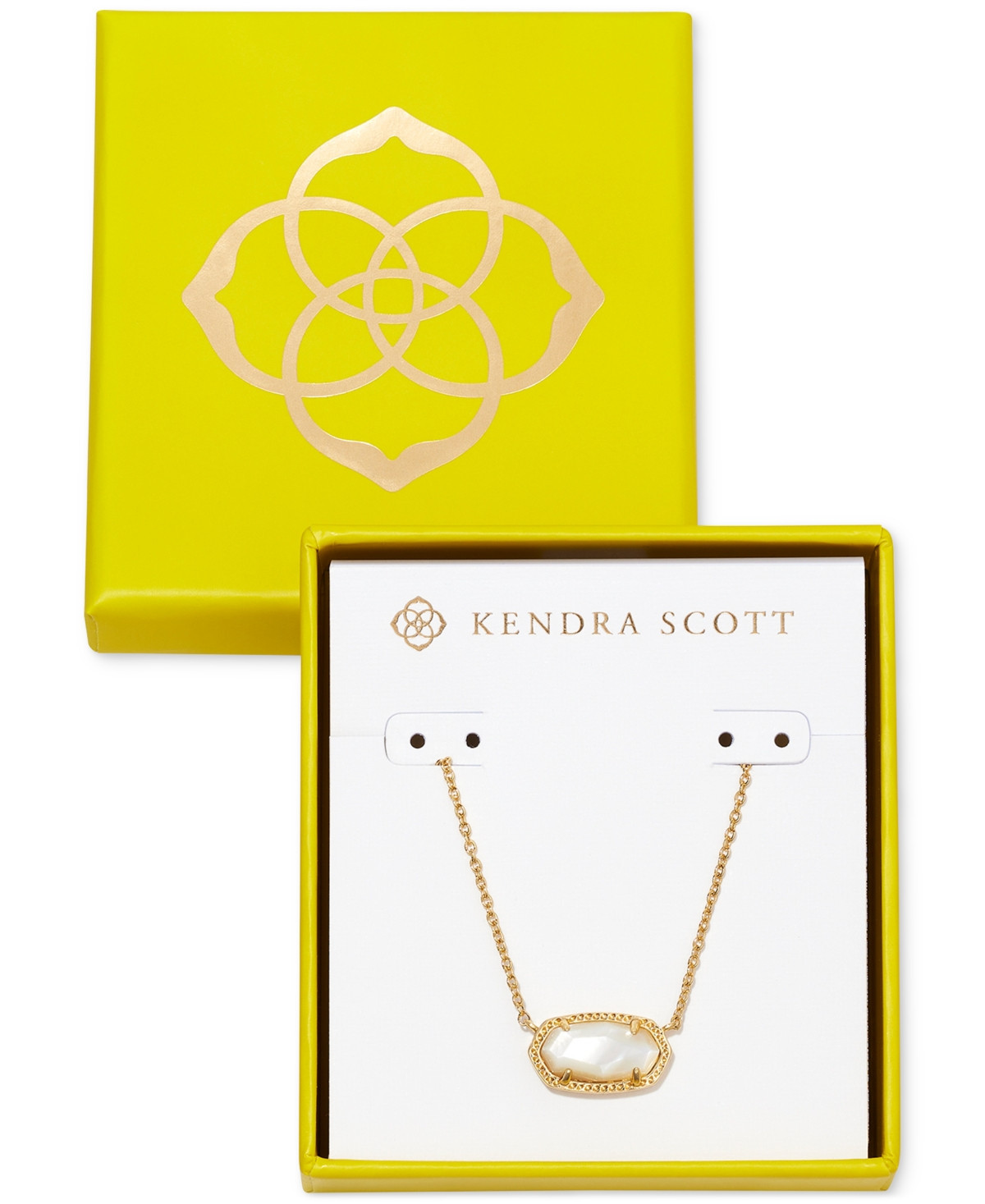Kendra Scott Elisa Pendant Necklace - Gold Ivory Mop | Macy's