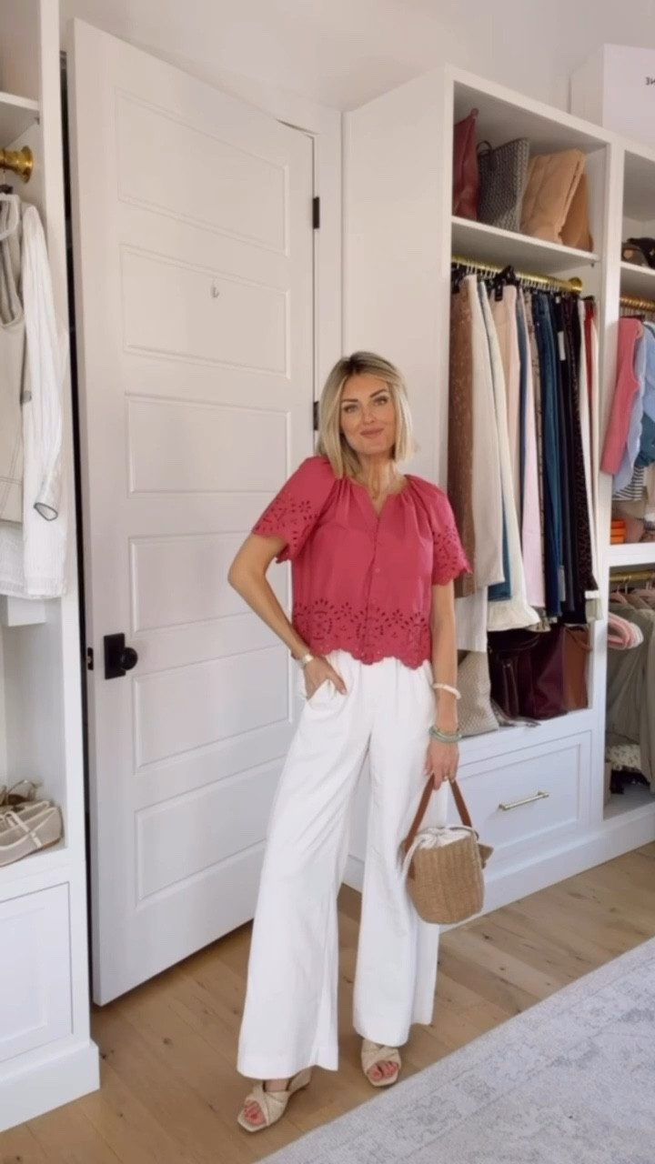 This outfit is so affordable! It’s all Target! 👏🏼  I cut the strings on this top to make it a little bit more elevated! Wearing XS in top & S in the pants!

Loverly Grey, spring outfit, spring looks, Target, white pants, blousees

#LTKSeasonal