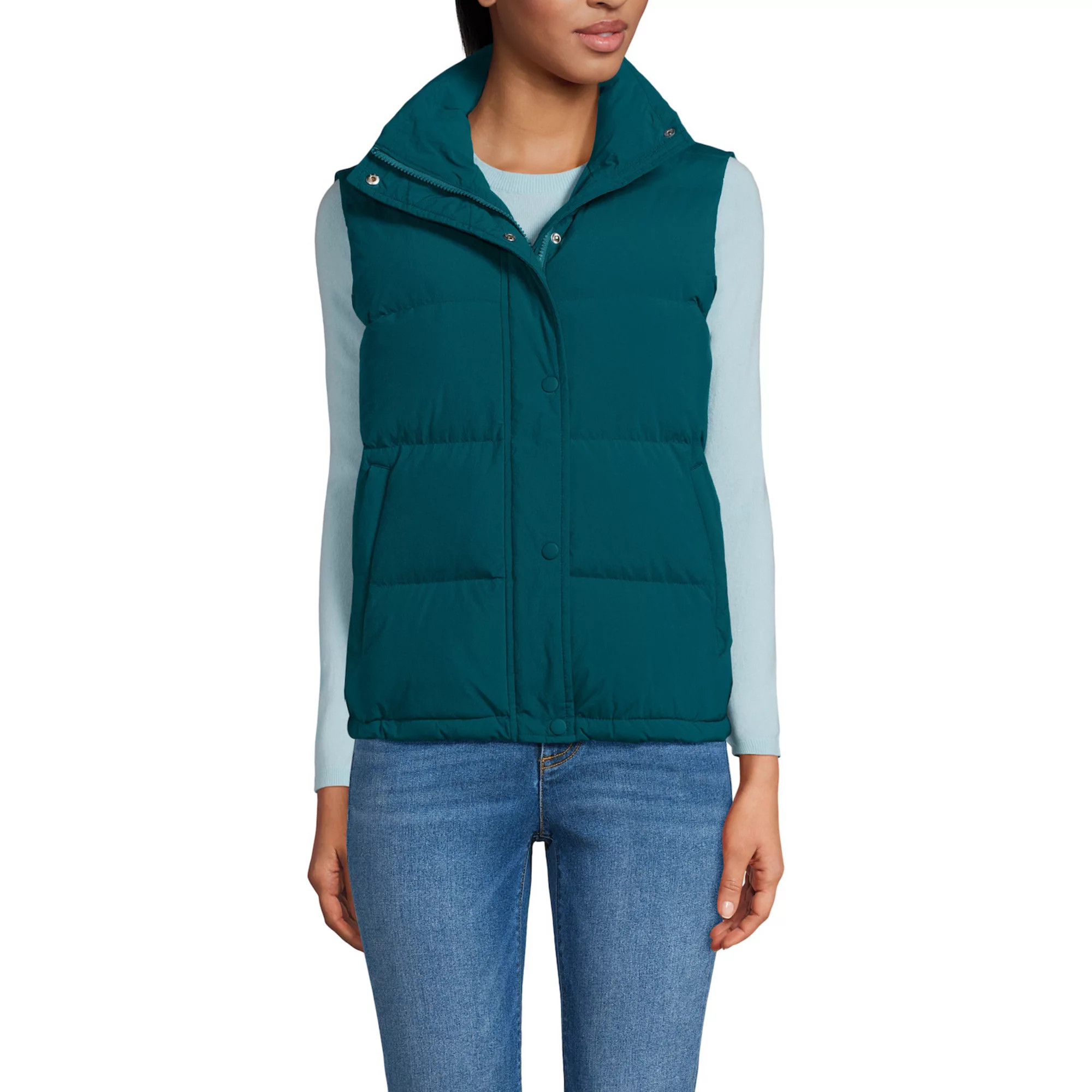 Women's Lands' End Wide Channel 600 Down Puffer Vest | Kohl's