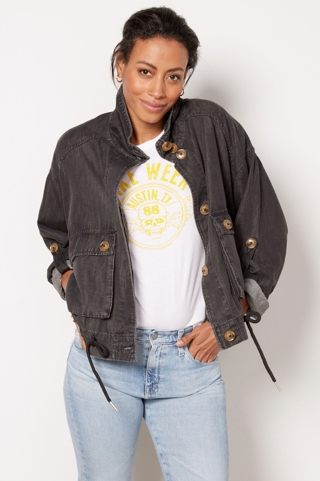 Black Beauty Utility Jacket | Evereve