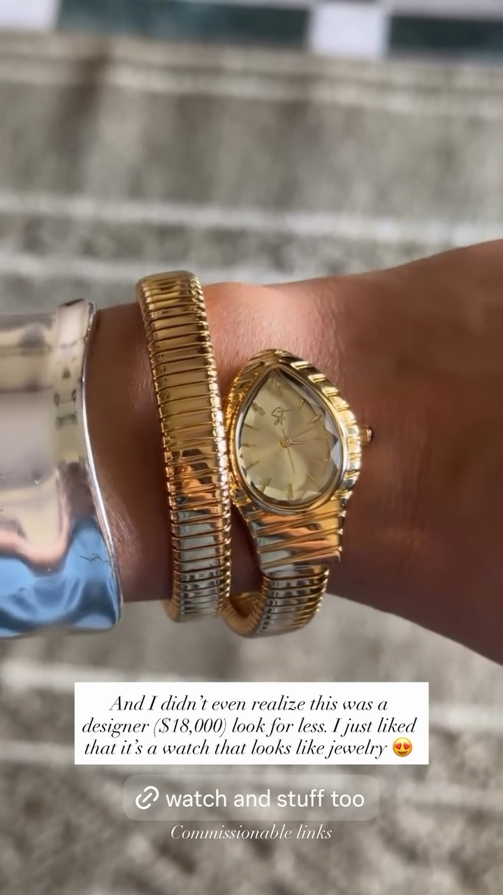 I didn't even realize this was a designer ($18,000) look for less. I just liked that it's a watch that looks like jewelry😍

#LTKootd