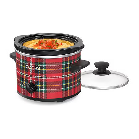 Cooks 1.5-Quart Plaid Slow Cooker, One Size, Red | JCPenney