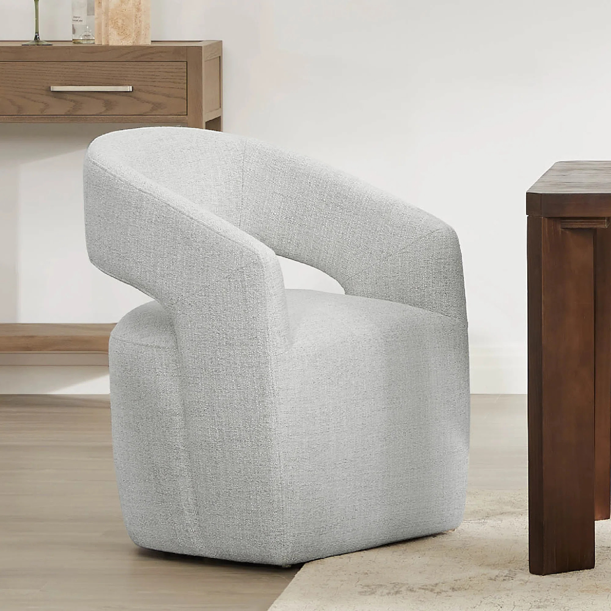 Doley Upholstered Side Chairs with Hidden Casters | Wayfair North America