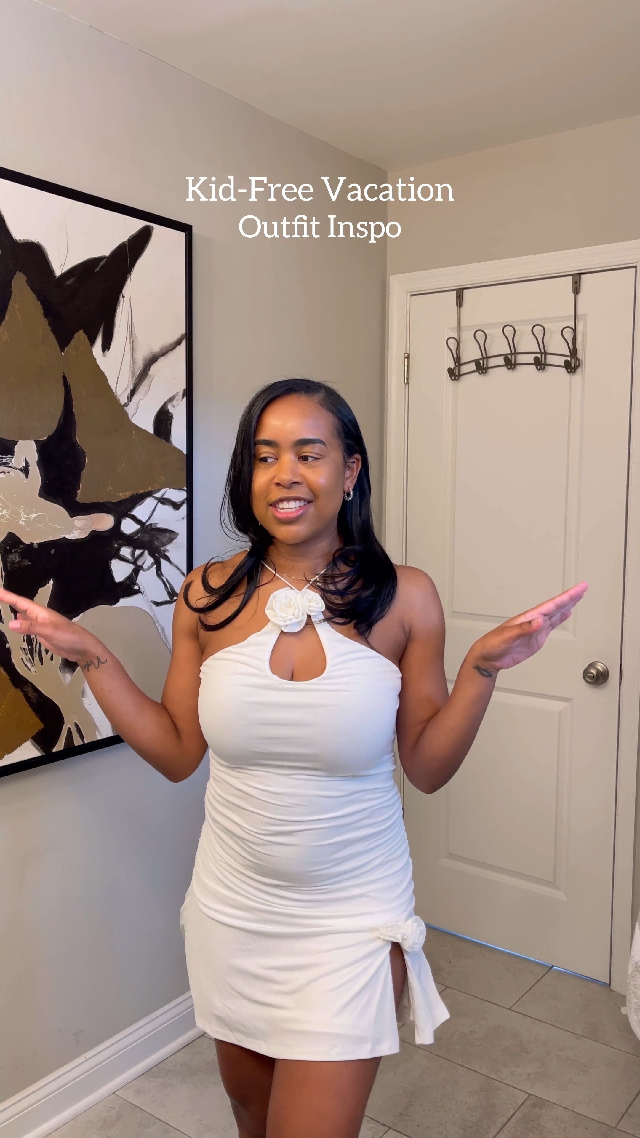 Mama is going on vacation and this dress is so perfect for our all white girls night. So flattering! #vacationoutfits #whitedress #meshki 

#LTKSeasonal #LTKstyletip #LTKVideo