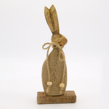 Wooden Bunny With Jute 32cm | TK Maxx