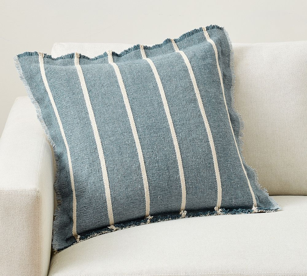 Striped Flange Pillow | Pottery Barn (US)