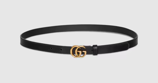 Leather belt with Double G buckle | Gucci (US)