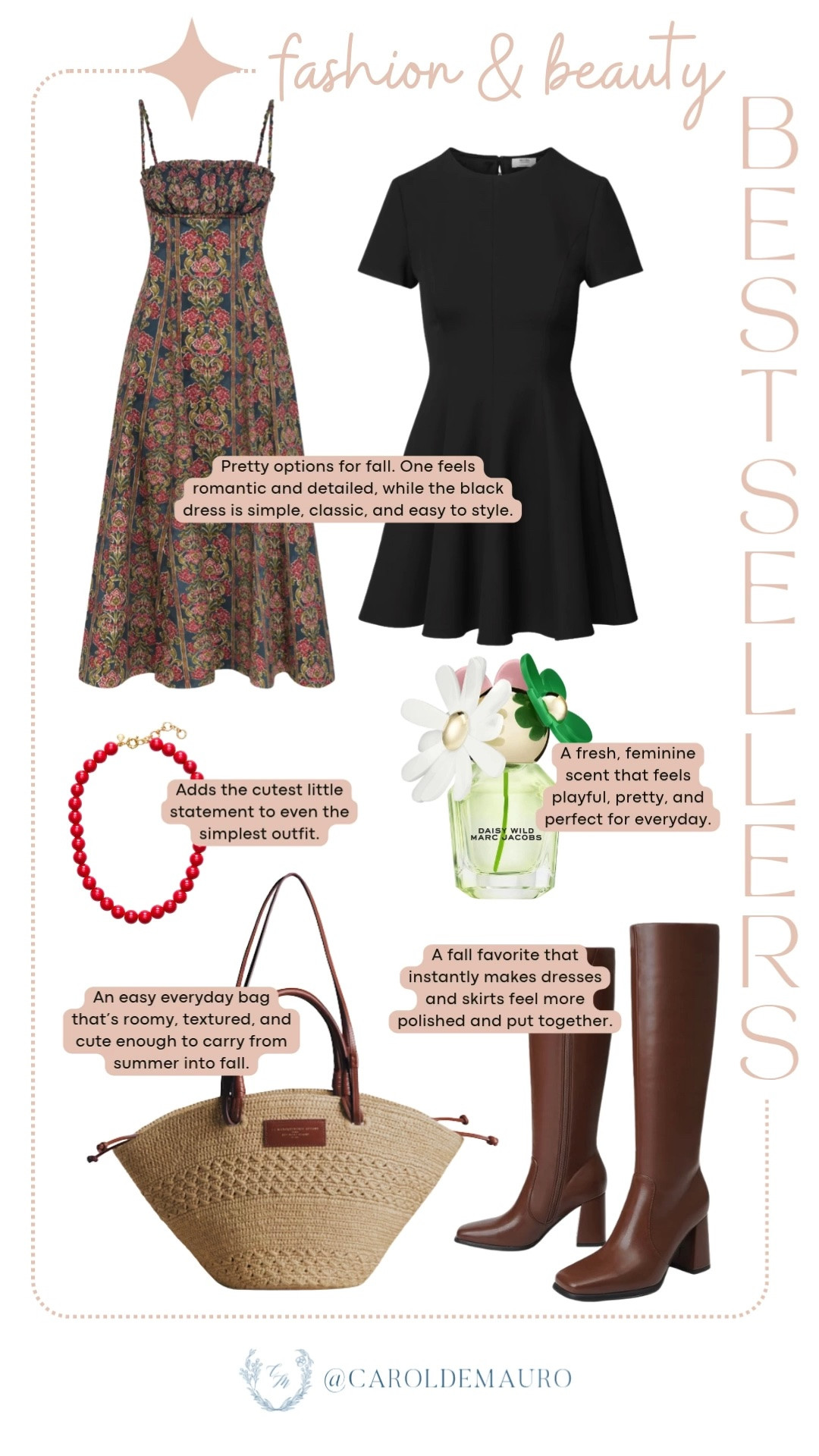 This week's favorite fashion and beauty picks! From a romantic printed dress to knee high boots, these are the pieces followers keep coming back for.

fashion bestsellers, fall dress ideas, knee high boots, beauty bestsellers, women's fall fashion, fave perfume, statement jewelry, weekly favorites

#LTKootd #LTKselfcare