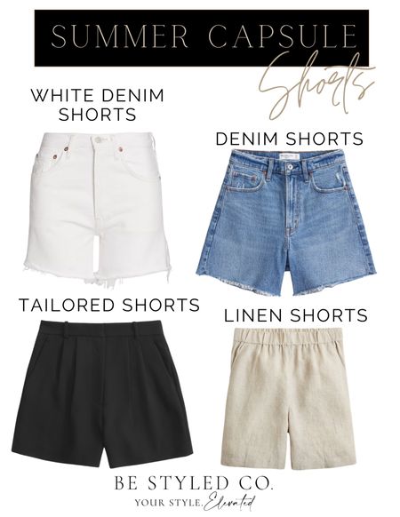 Summer capsule - 18 pieces that we are styling multiple ways  - favorite shorts of the season - denim shorts  - linen shorts 

#LTKStyleTip #LTKSeasonal #LTKOver40