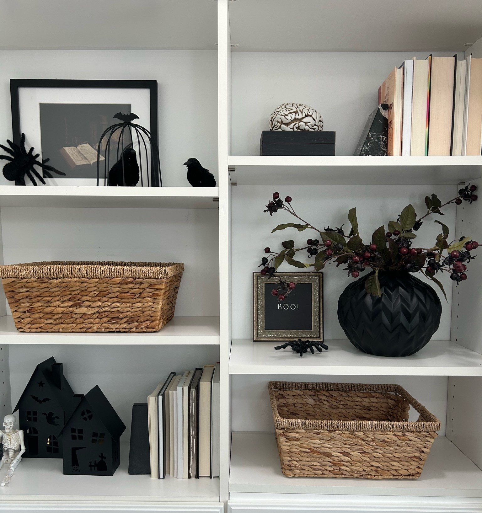 Halloween Office Bookcase 2026 left side

#LTKHome #LTKSeasonal