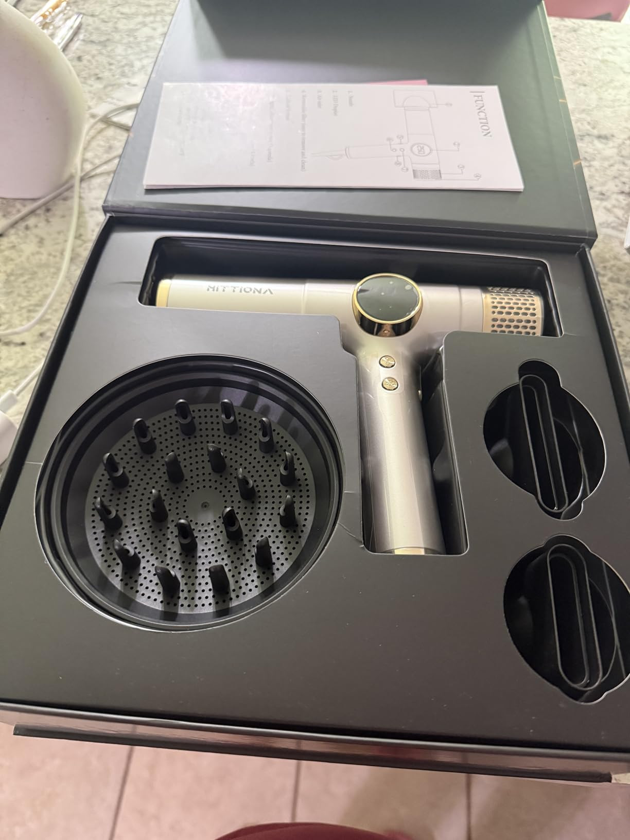 Dual Voltage Travel Hair Dryer with Diffuser - 2000W Professional High-Speed Ionic Blow Dryer for... | Amazon (US)