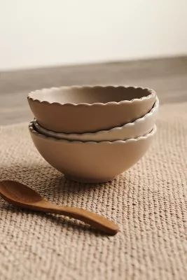 Scallop Edge Pinch Bowls, Set of 3 | Anthropologie (US)