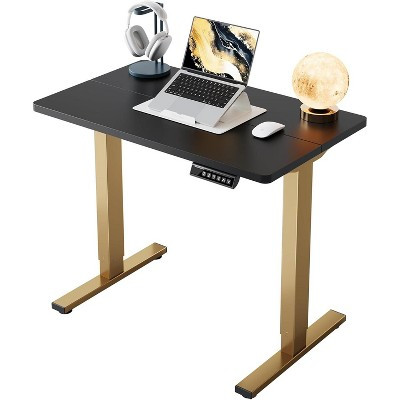 32X19 In Small Electric Standing Desk, Height Adjustable Sit-Stand Desk with 4 Memory Presets, Gold Frame, Ideal for Home Office Computer Workstation | Target
