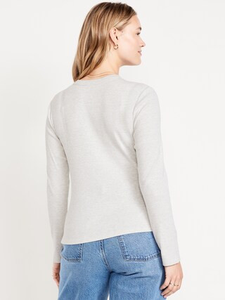 Snug Crew-Neck Long-Sleeve T-Shirt | Old Navy (US)