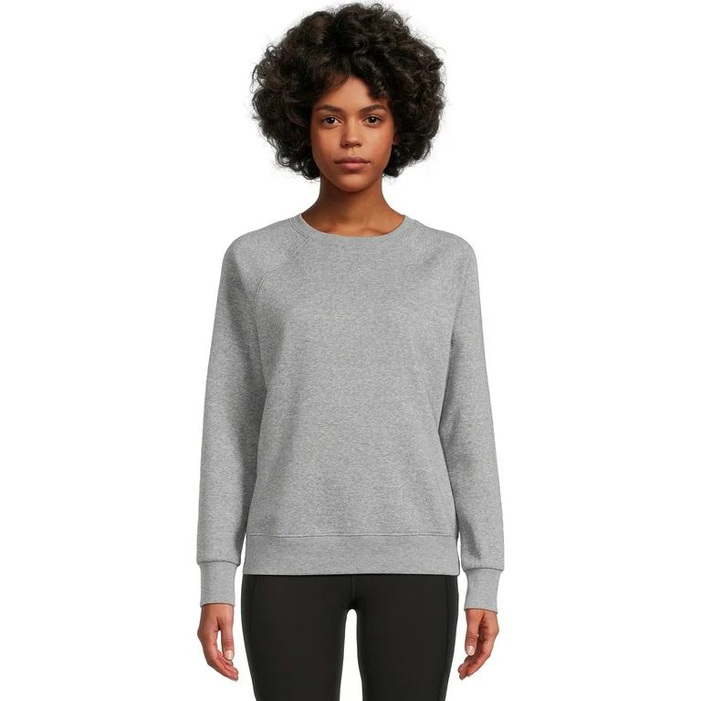 Athletic Works Women's Fleece Crewneck Sweatshirt, Sizes XS-XXXL - Walmart.com | Walmart (US)