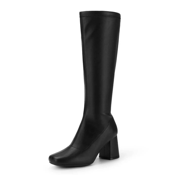 DREAM PAIRS Women's Gogo Boots Square Toe Chunky Knee High Boots For Women | SHEIN