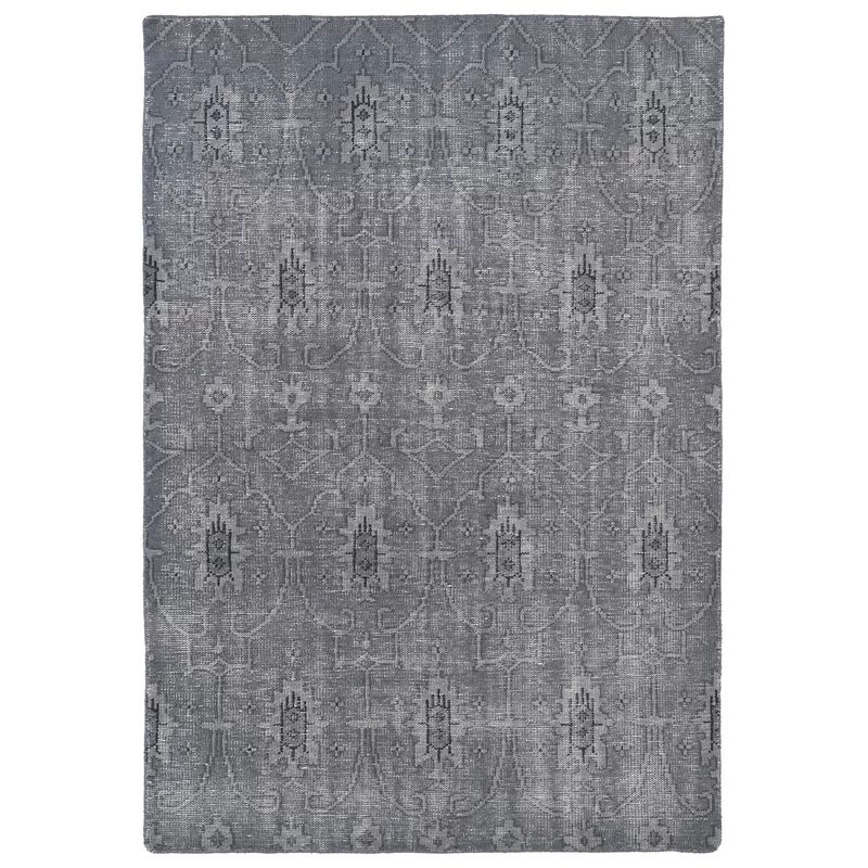 Restoration Oriental Hand-Knotted Wool Area Rug in Gray | Wayfair North America