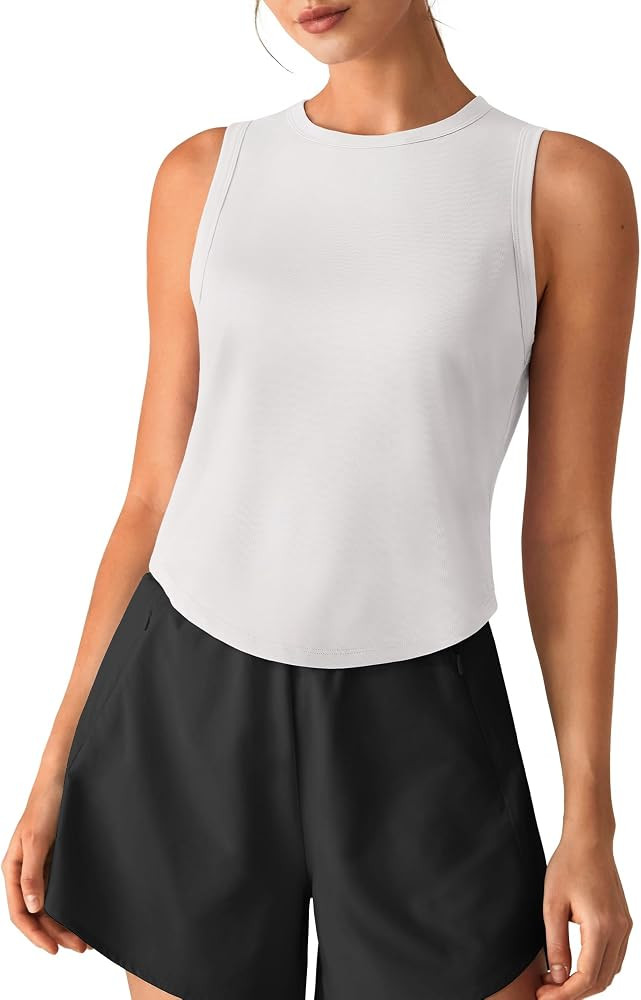 G4Free Lyocell Workout Athletic Tank Tops High Neck Sleeveless Yoga Tanks Loose Gym Running Exerc... | Amazon (US)
