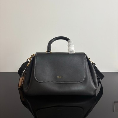 Coach CCC39 Slouchy Rogue Top Handle Bag Shoulder Bag Leather Black Women | eBay US