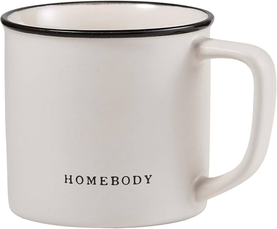 Santa Barbara Design Studio Black and White Coffee Cups Face-to-Face Designs Stoneware Mug, 16-Ou... | Amazon (US)