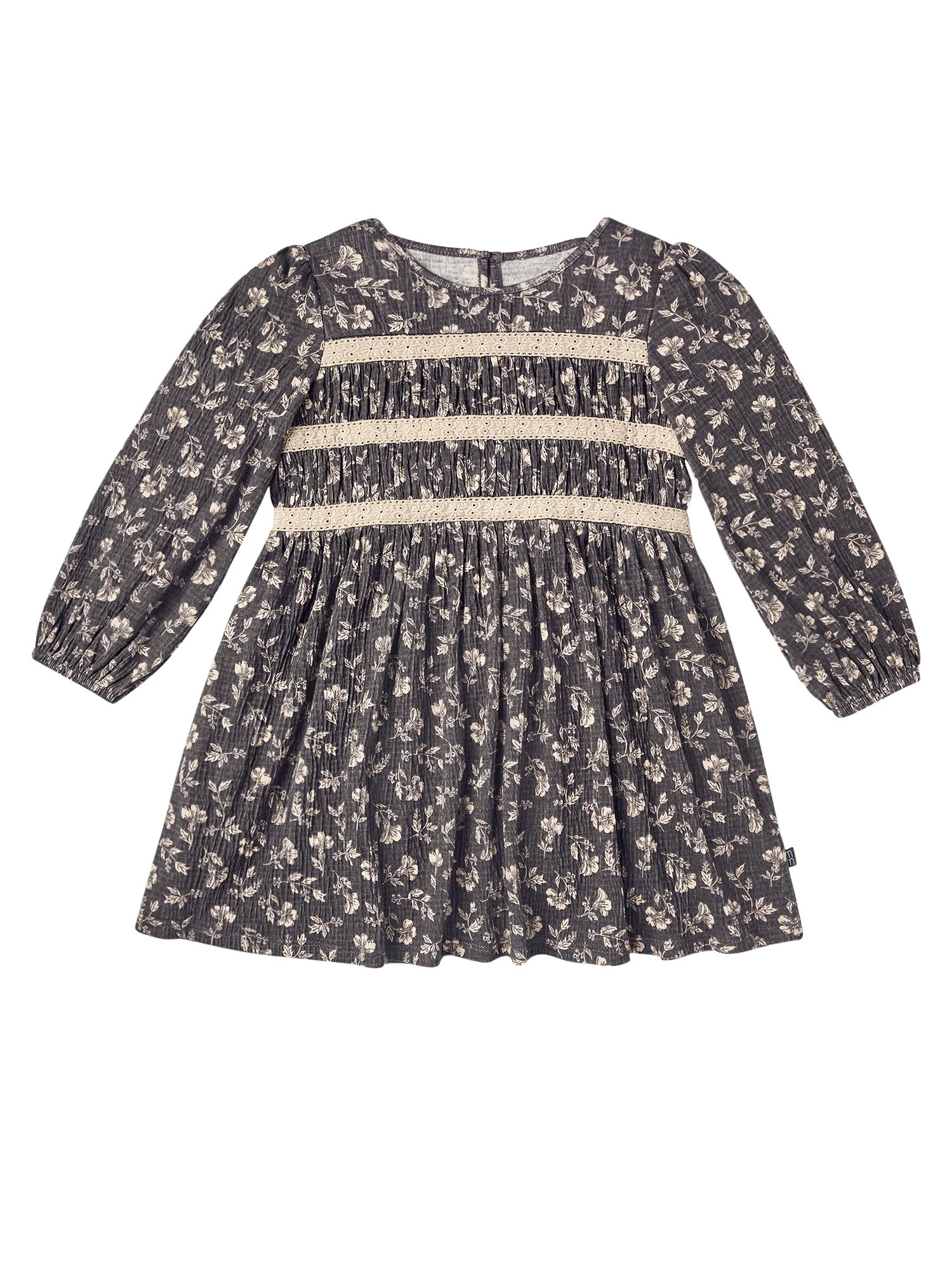 Modern Moments by Gerber Toddler Girl Smocked Bodice Dress, 12 Months - 5T - Walmart.com | Walmart (US)
