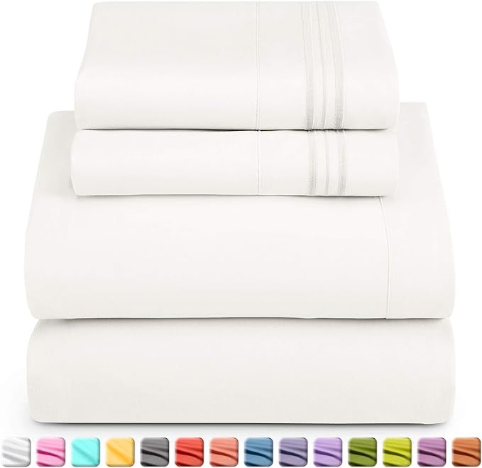 Nestl Luxury Queen Sheet Set - 4 Piece Extra Soft 1800 Microfiber-Deep Pocket Bed Sheets with Fit... | Amazon (US)