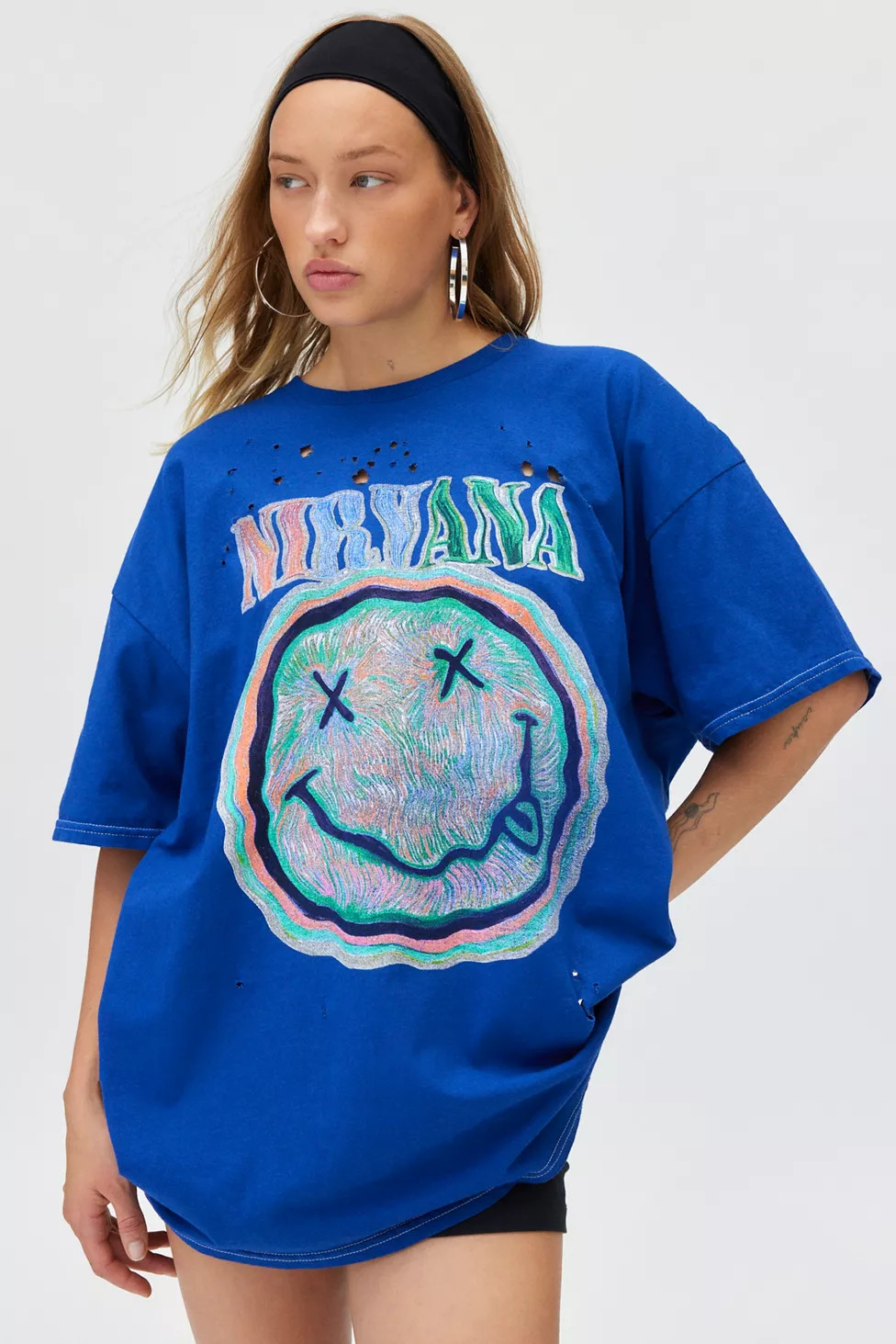 Nirvana Distressed T-Shirt Dress | Urban Outfitters (US and RoW)