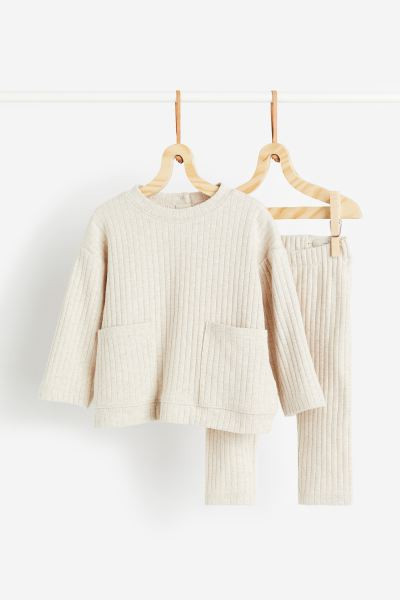 2-piece Ribbed Jersey Set | H&M (US + CA)