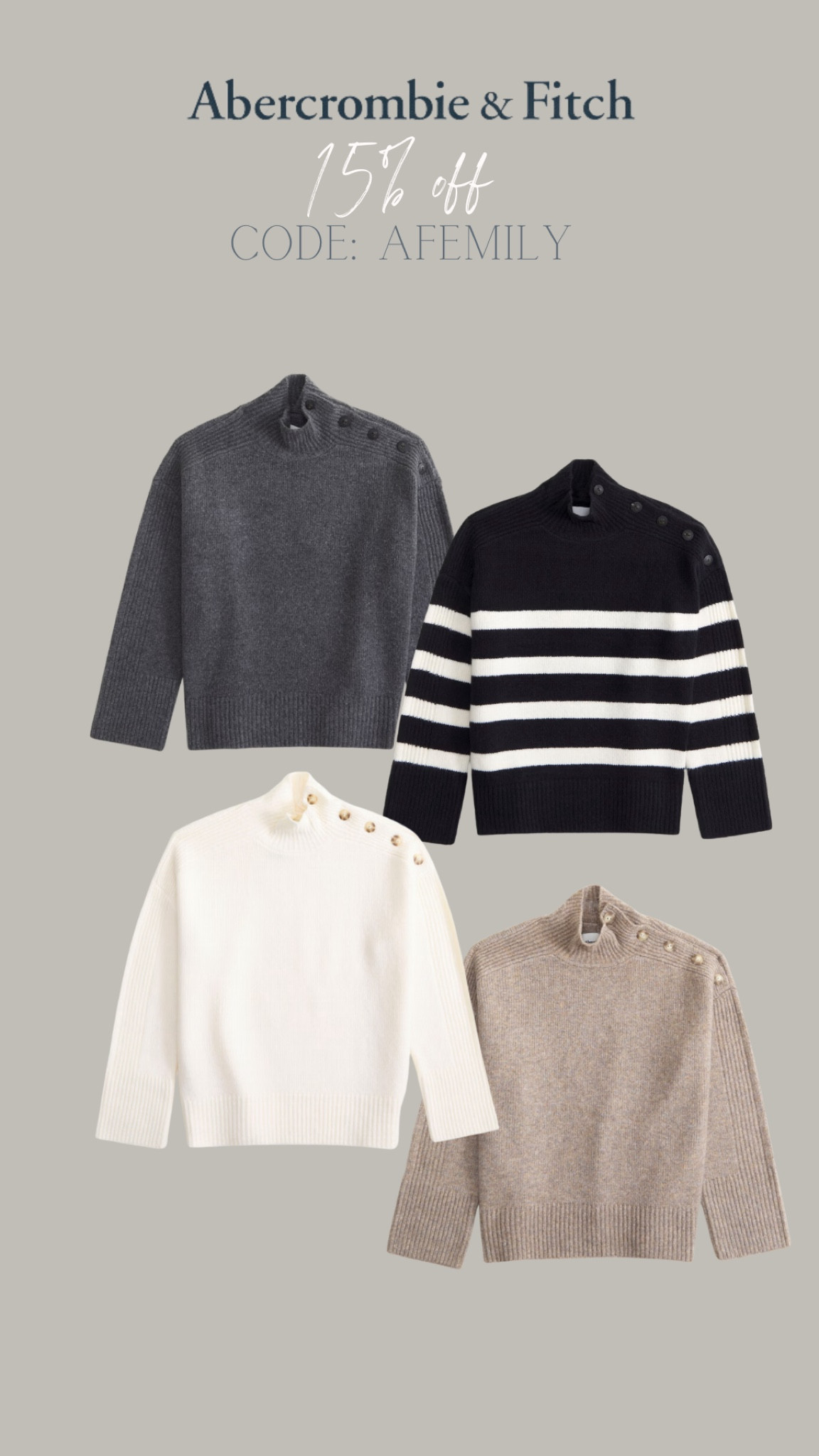 Abercrombie & Fitch edit 
25% off ALL jeans and 15% off everything else and then use my code: AFMEMILY for a further 15% off 
Valid: 23.08.24 - 26.08.24

#LTKeurope #LTKuk #LTKsale