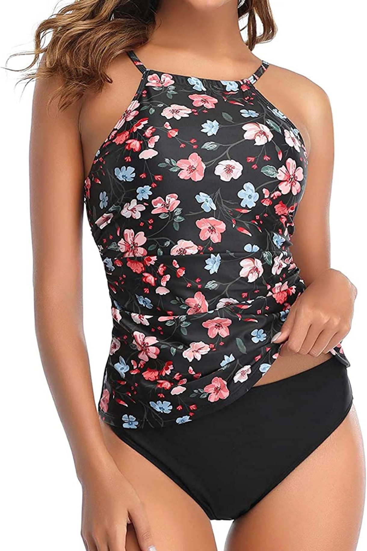 Tempt Me Two Piece Tankini Swimsuit for Women High Neck Ruched Tummy Control Top with Bottom Bathing Suits

#LTKswim #LTKstyletip #LTKunder50
