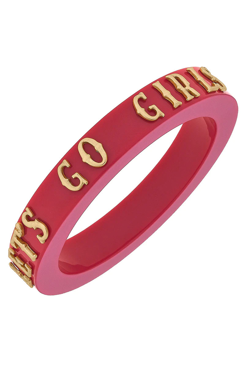 Let's Go Girls Resin Bangle in Fuchsia | CANVAS