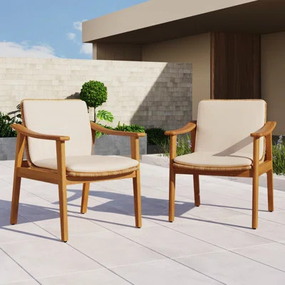 Durable Outdoor Dining Chairs Set of 2 for Patios and Gardens | Wayfair North America