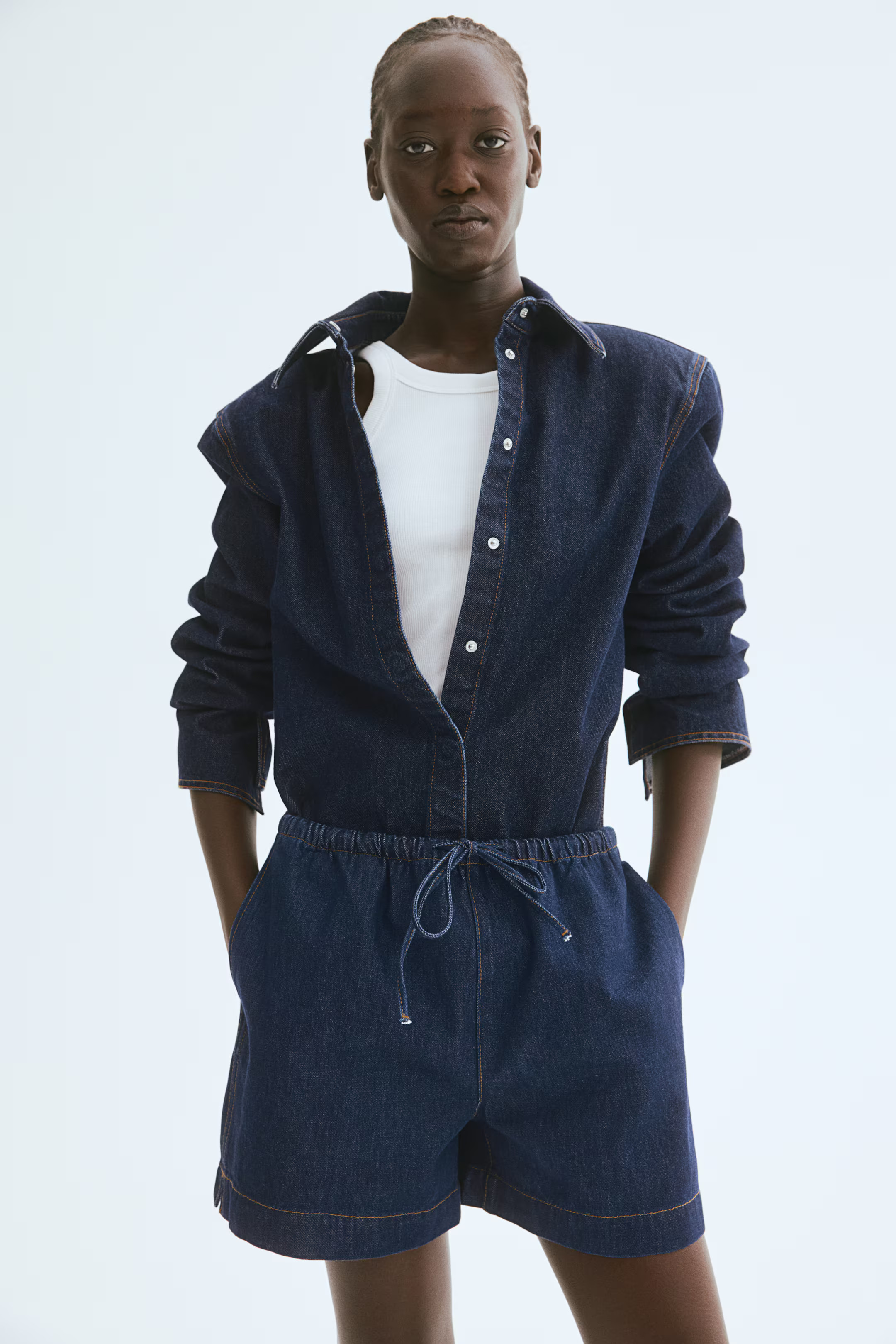 Denim short met drawstring | H&M (DE, AT, CH, NL, FI)