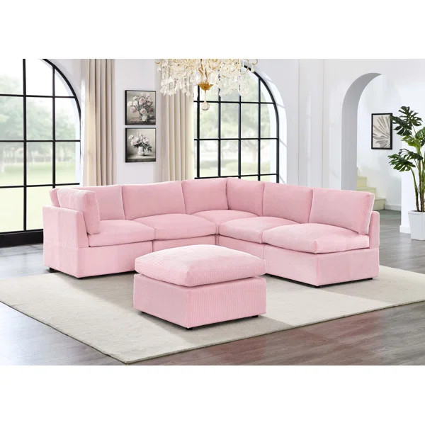 Kyanne Priyen 98" Wide Symmetrical Modular Corner Sectional | Wayfair North America
