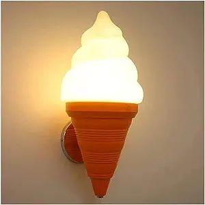 GIBOLEA Creative LED Wall Light, Cartoon Ice Cream Shape Wall Lamp, Indoor Kids Room Wall Sconce ... | Amazon (US)