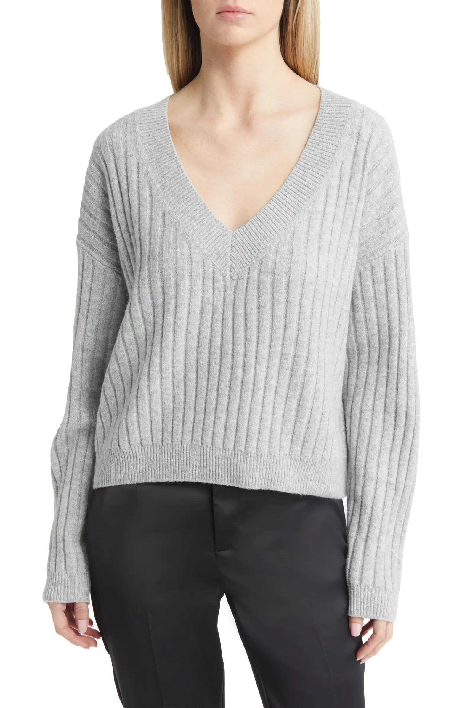 V-Neck Rib Sweater | Nordstrom